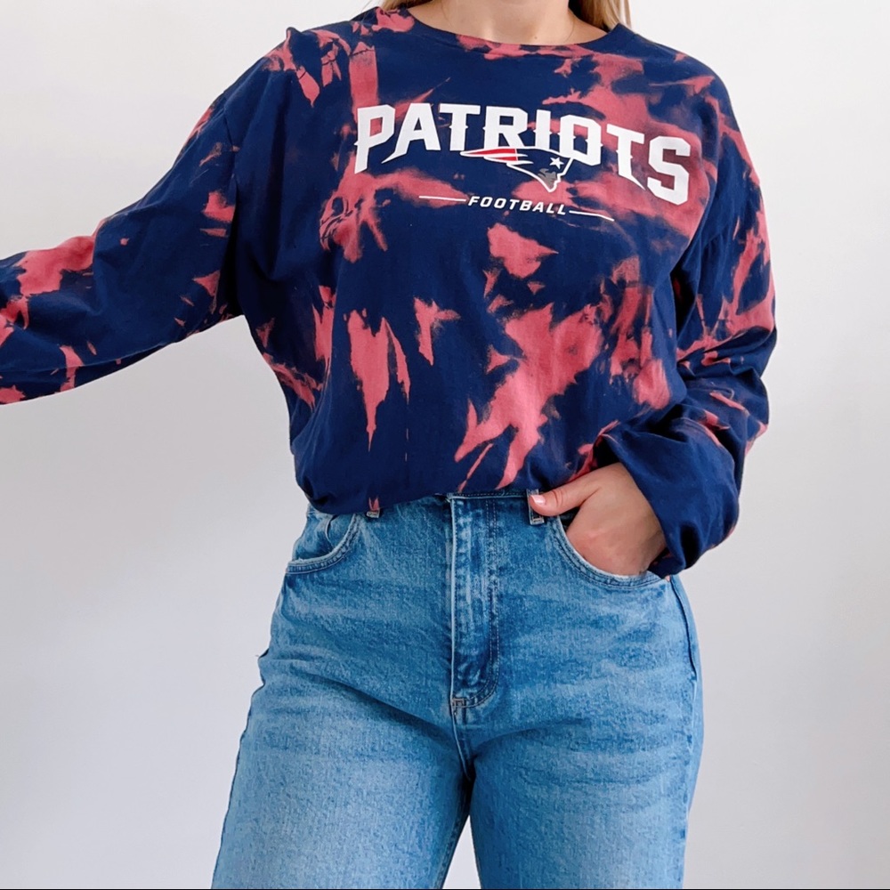 Patriots Bleach Dyed Long Sleeve Shirt